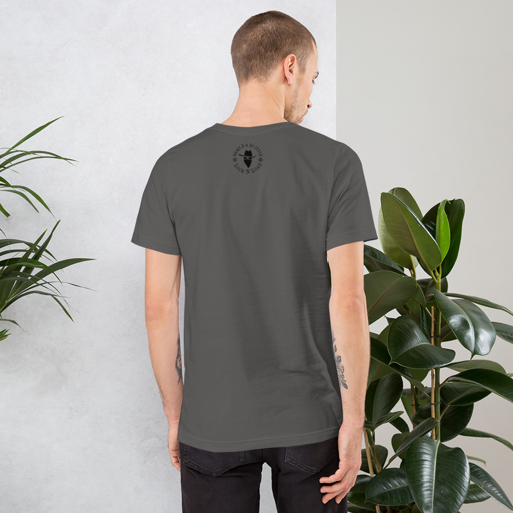 T-Shirt: DD&DJS The Return of the Bad Guy BLACK design unisex tee - Image 8