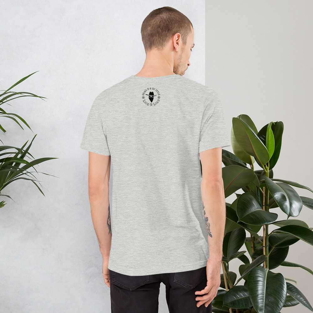 T-Shirt: DD&DJS The Return of the Bad Guy BLACK design unisex tee - Image 12