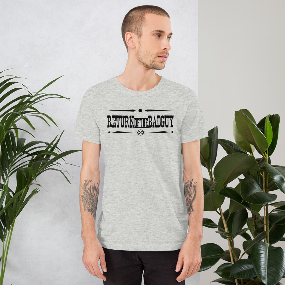 T-Shirt: DD&DJS The Return of the Bad Guy BLACK design unisex tee - Image 11