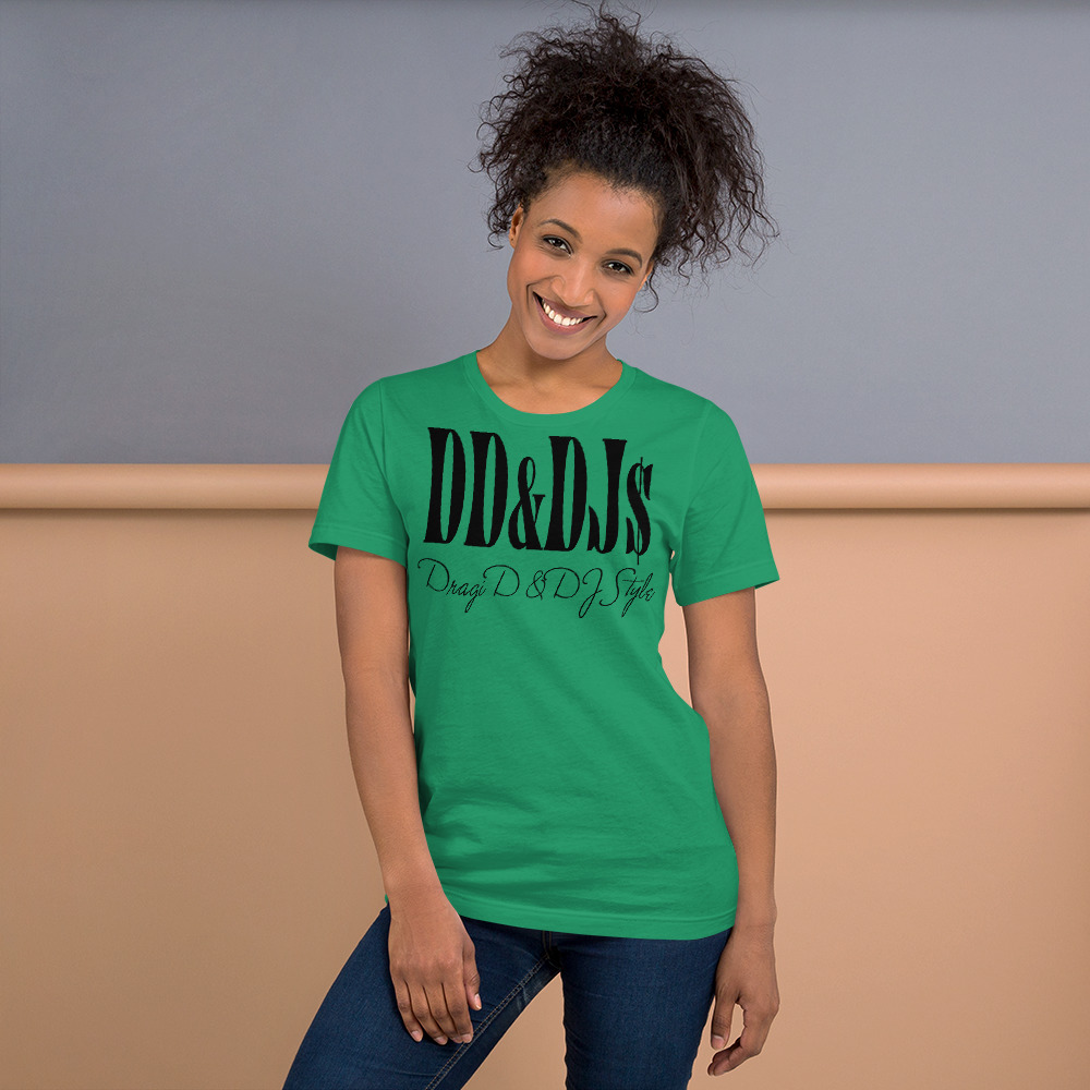 T-Shirt: DD&DJS Dragi D & DJ Style Text design and logo Unisex t-shirt - Image 9