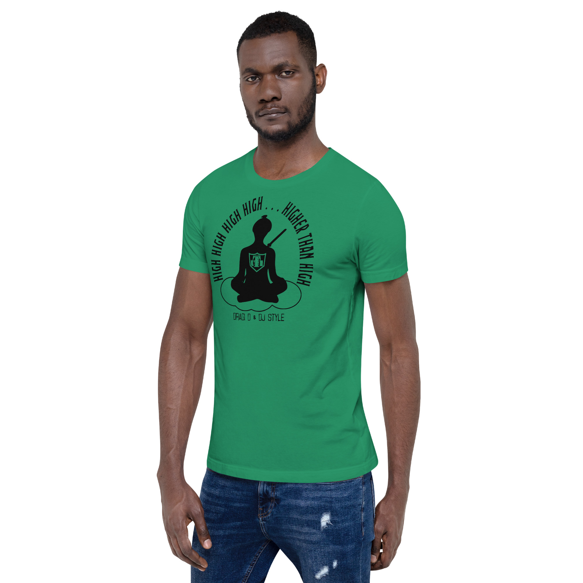 T-Shirt: DD&DJS The Flying Samuri So High Black Text Unisex Tee - Image 23