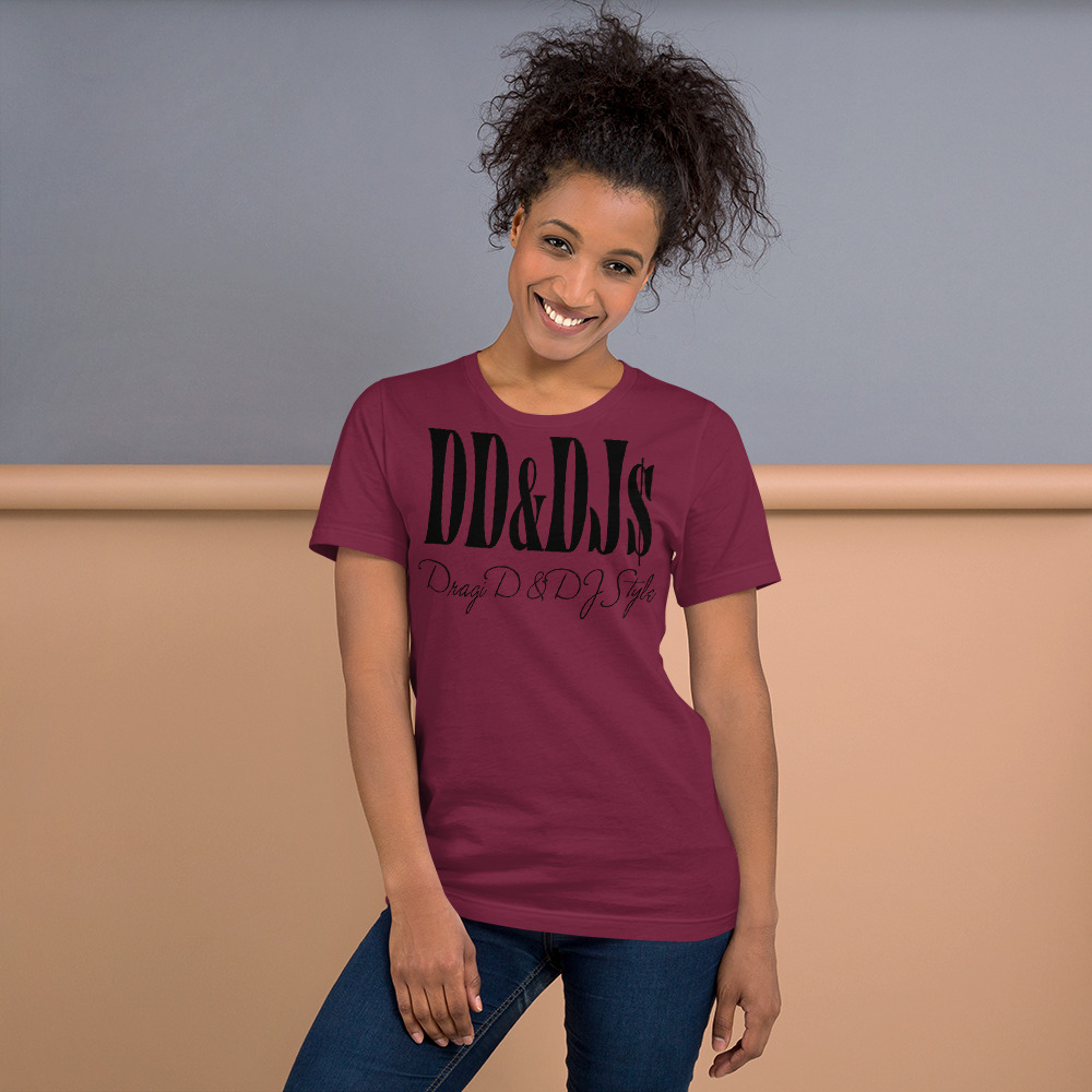 T-Shirt: DD&DJS Dragi D & DJ Style Text design and logo Unisex t-shirt - Image 4
