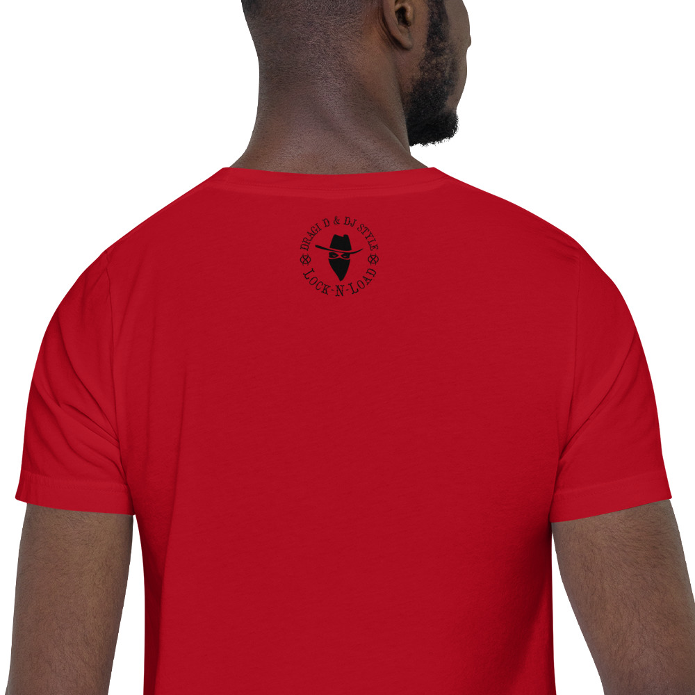 T-Shirt: DD&DJS The Flying Samuri So High Black Text Unisex Tee - Image 6