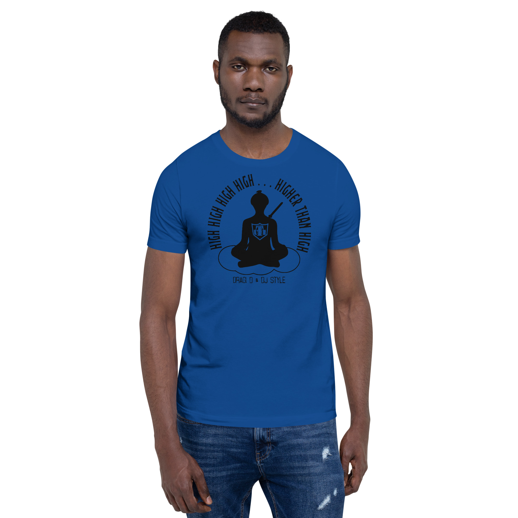 T-Shirt: DD&DJS The Flying Samuri So High Black Text Unisex Tee - Image 12