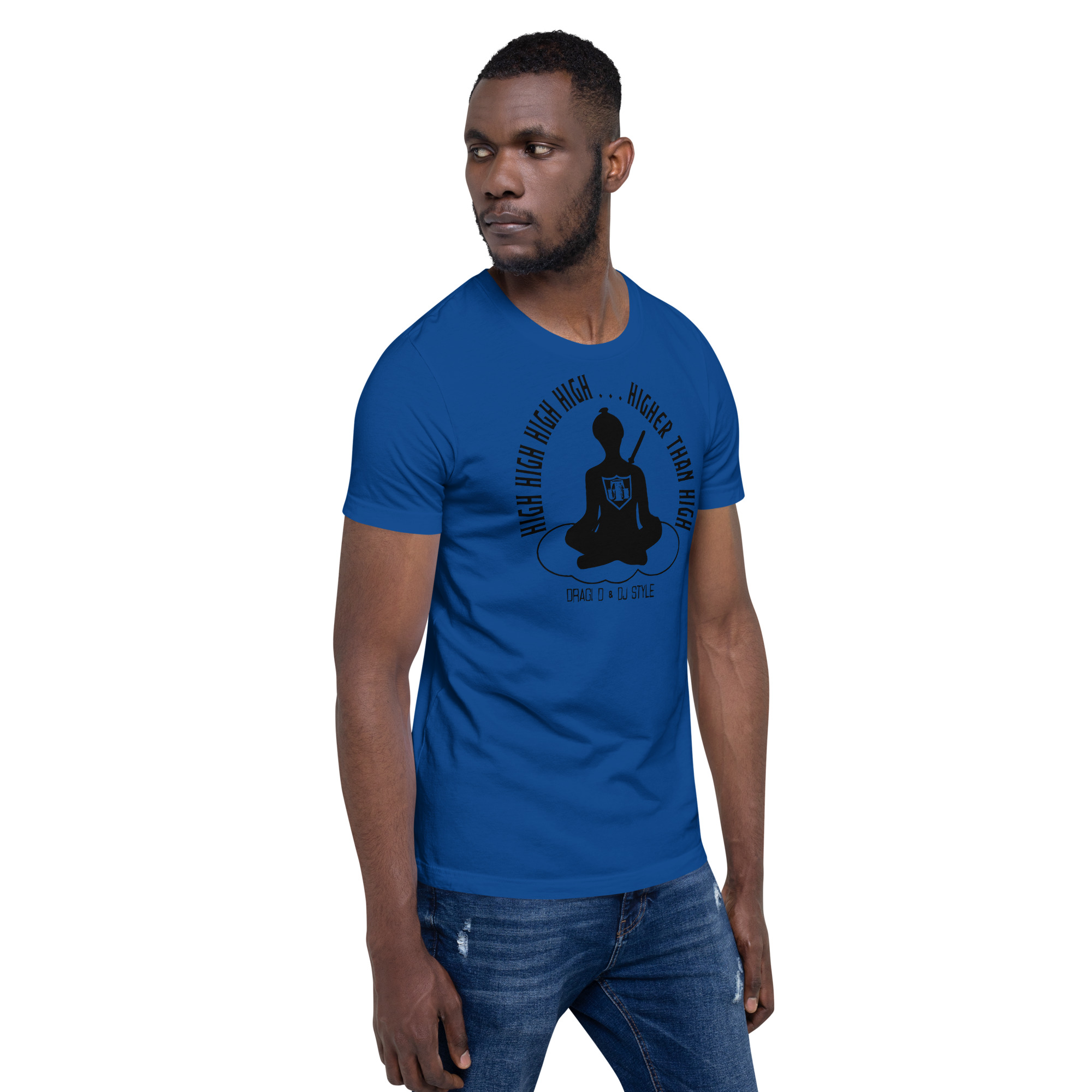 T-Shirt: DD&DJS The Flying Samuri So High Black Text Unisex Tee - Image 14