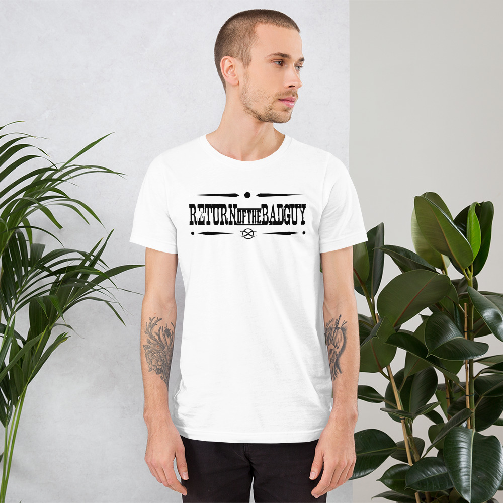 T-Shirt: DD&DJS The Return of the Bad Guy BLACK design unisex tee - Image 13
